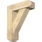 Ekena Millwork Traditional Craftsman Rough Sawn Bracket w/ Offset Brace, Douglas Fir, 6"W x 18"D x 22"H BKT0604X18X22TRA04RDF - alternate 1